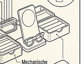 Handskizze: modulares Büroorganisationssystem