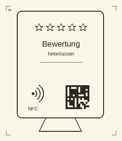Handskizze: NFC-Bewertungsaufsteller